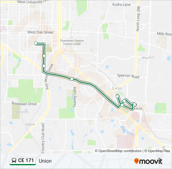 CE 171 bus Line Map