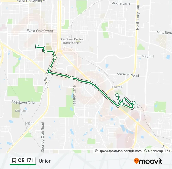 CE 171 Bus Line Map