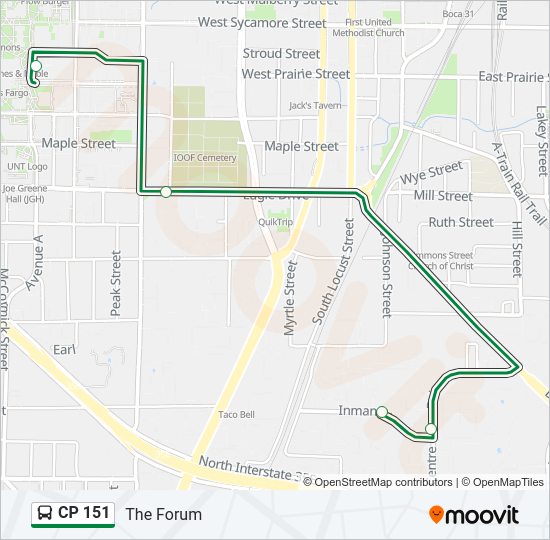 CP 151 Bus Line Map