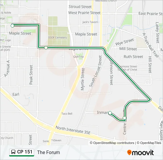CP 151 Bus Line Map