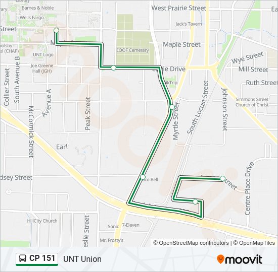 CP 151 Bus Line Map