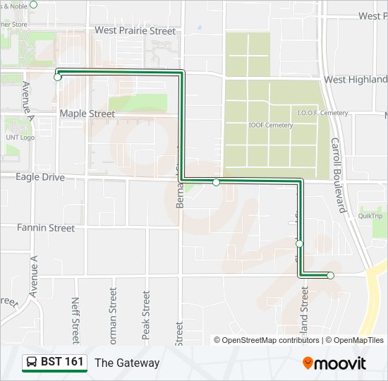 BST 161 Bus Line Map