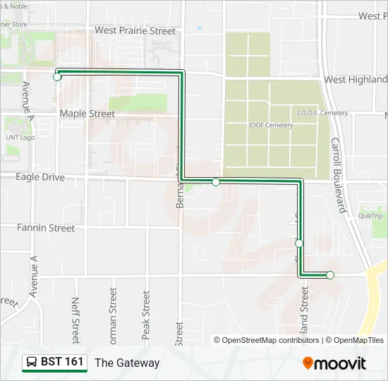 BST 161 Bus Line Map