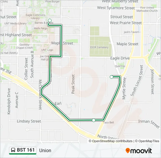 BST 161 Bus Line Map