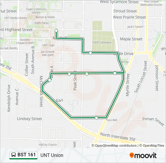 BST 161 Bus Line Map