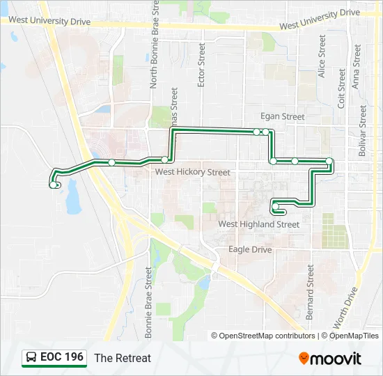 EOC 196 Bus Line Map