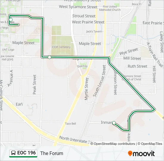 EOC 196 Bus Line Map