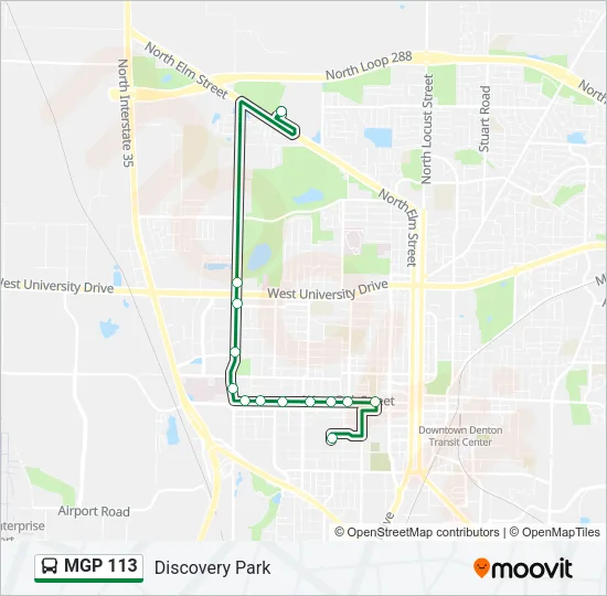 MGP 113 Bus Line Map