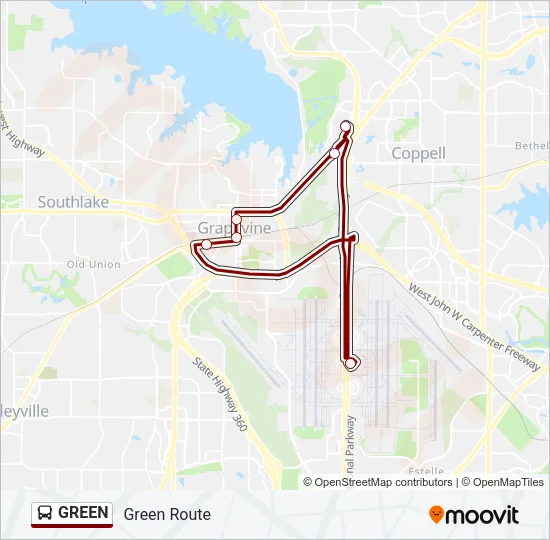 GREEN Bus Line Map