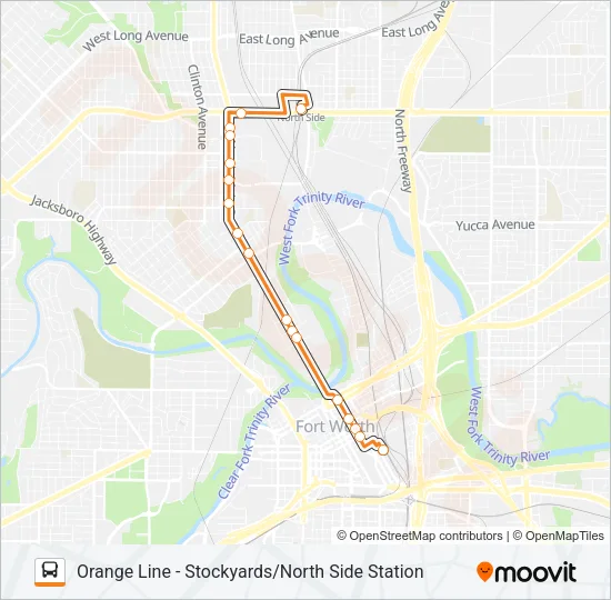 ORANGE LINE Bus Line Map