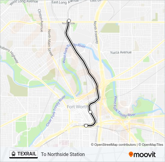 TEXRAIL Light Rail Line Map