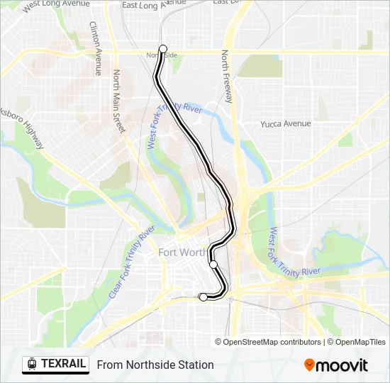 TEXRAIL Light Rail Line Map
