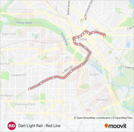 RED Light Rail Line Map