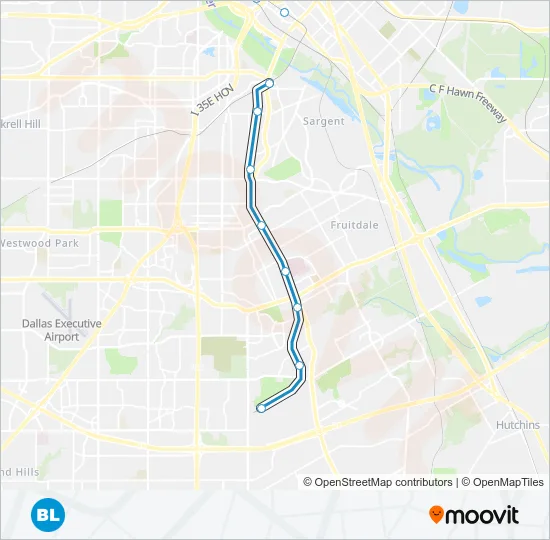 BLUE Light Rail Line Map