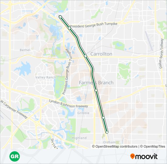 GREEN light rail Line Map