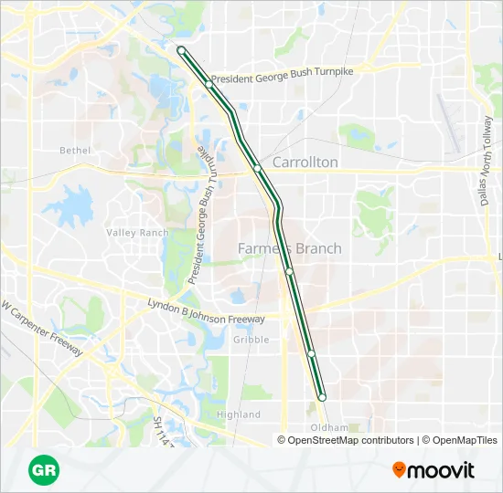 GREEN Light Rail Line Map