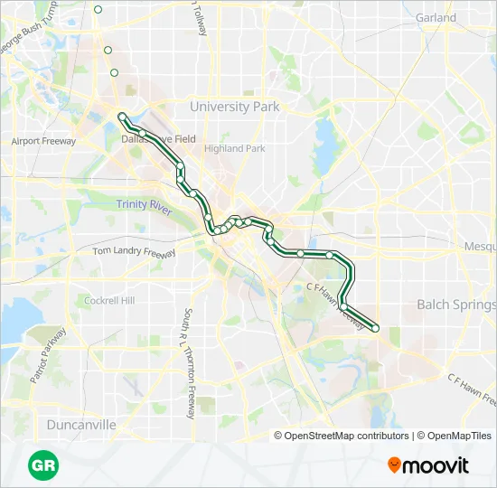 GREEN Light Rail Line Map