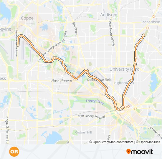 ORANGE light rail Line Map