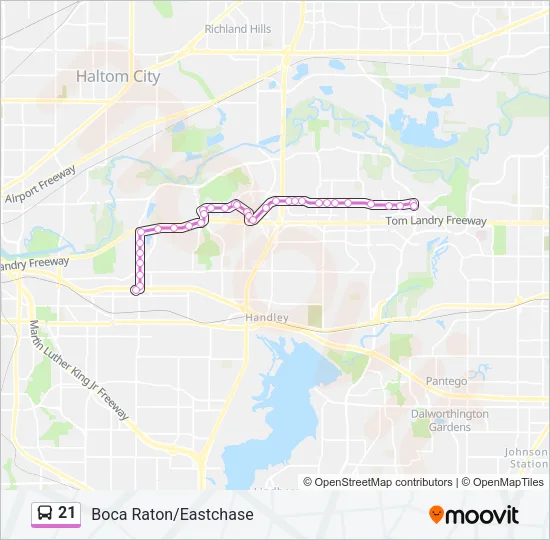 21 Bus Line Map