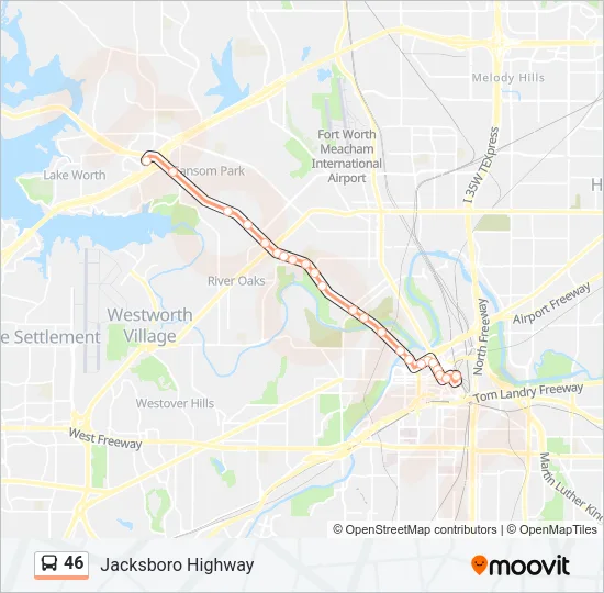 46 Bus Line Map