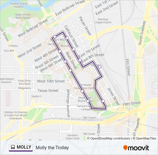 Mapa de MOLLY de autobús