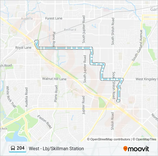 204 Bus Line Map