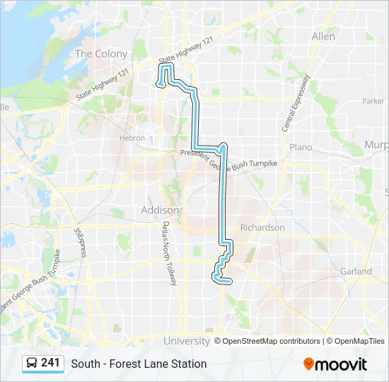 241 Bus Line Map