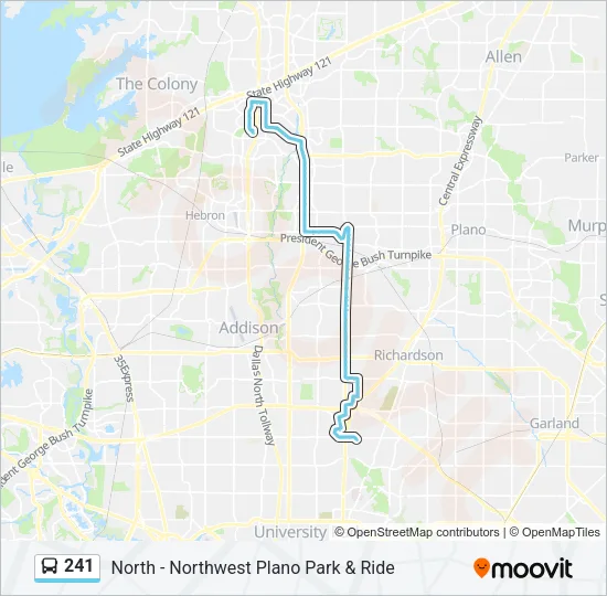 241 Bus Line Map