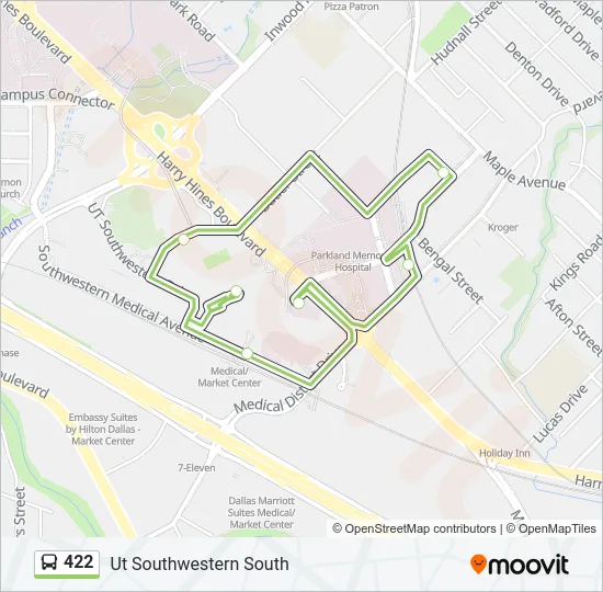 422 Bus Line Map