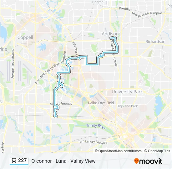 227 Bus Line Map