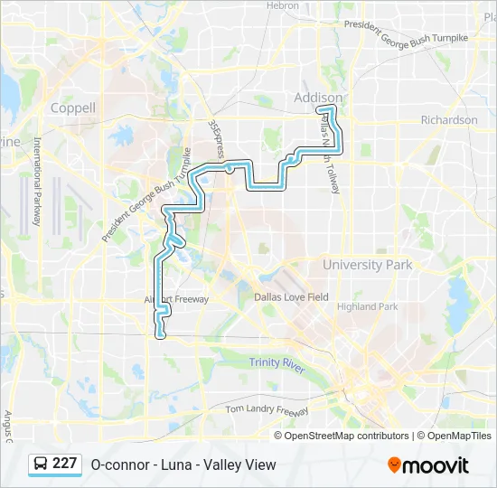 227 Bus Line Map