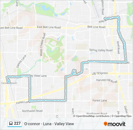 227 Bus Line Map