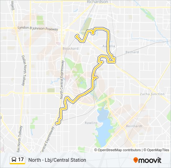 17 bus Line Map