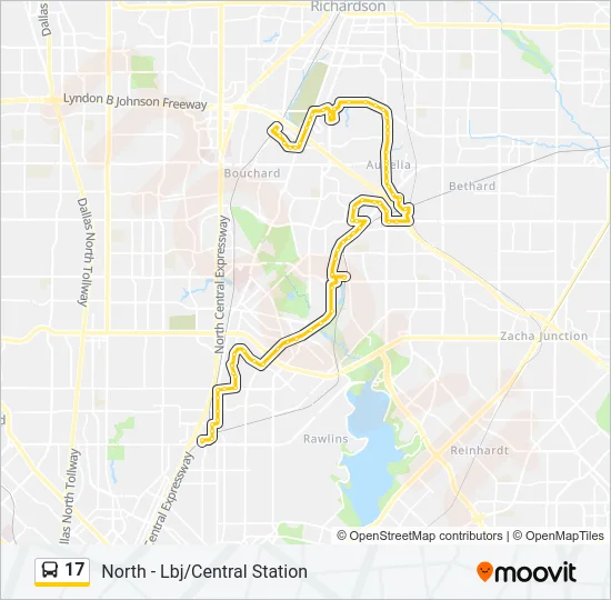 17 Bus Line Map