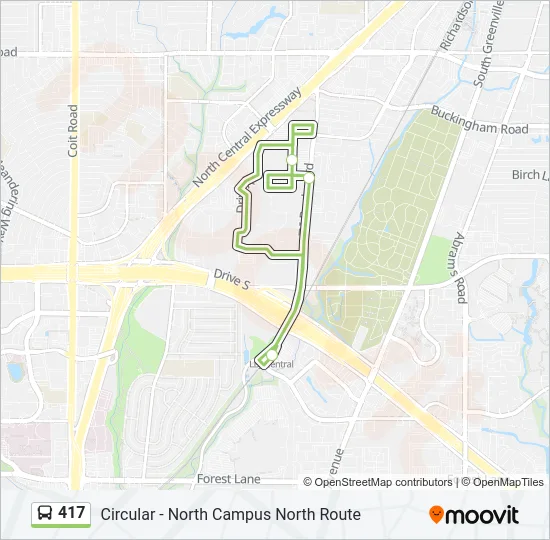 417 Bus Line Map