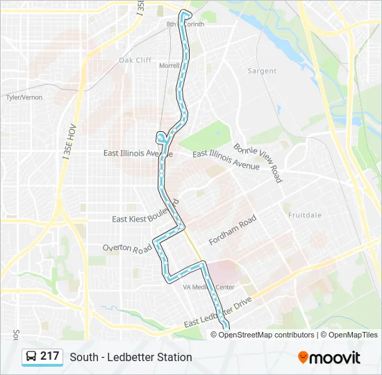 217 Bus Line Map