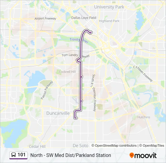 101 Bus Line Map