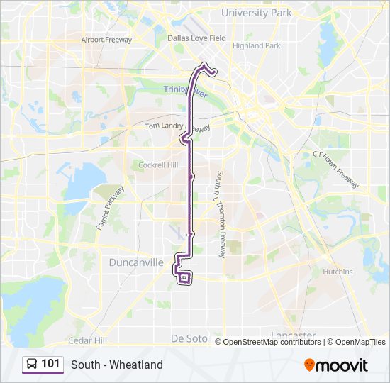 101 bus Line Map