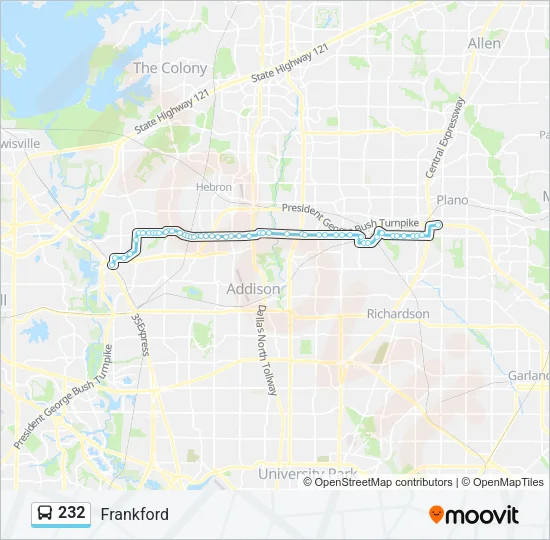 232 Bus Line Map