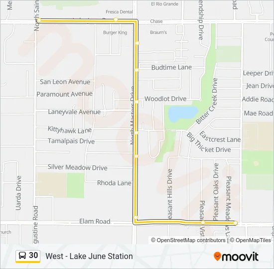 30 Bus Line Map
