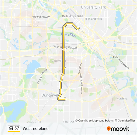 57 Bus Line Map