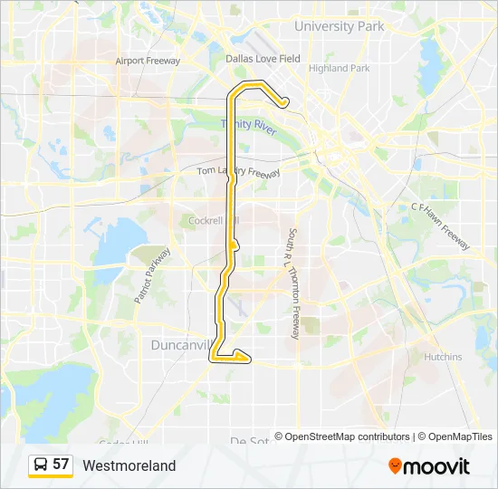 57 Bus Line Map
