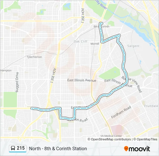 215 Bus Line Map