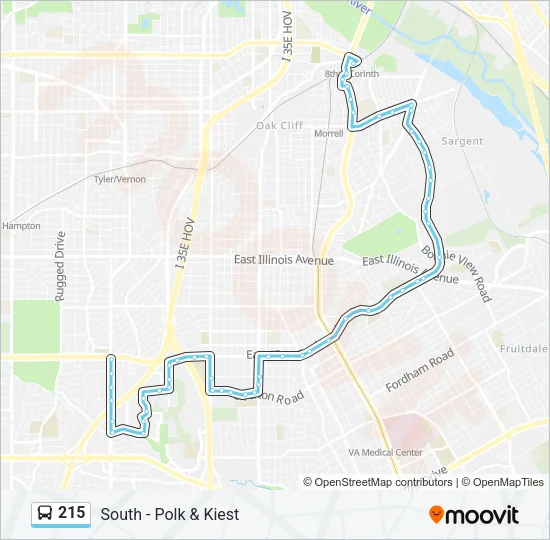215 Bus Line Map