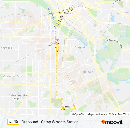 45 Bus Line Map