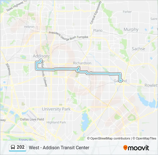 202 Bus Line Map