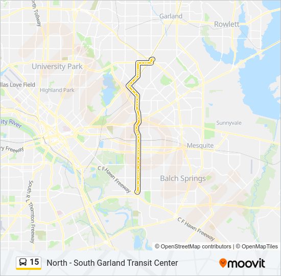 15 Bus Line Map