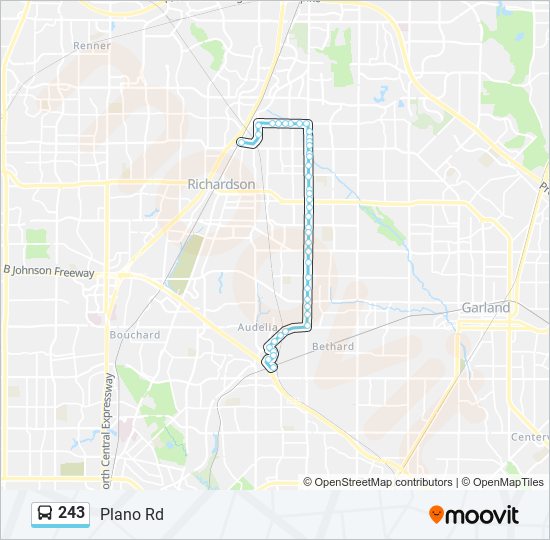 243 Bus Line Map