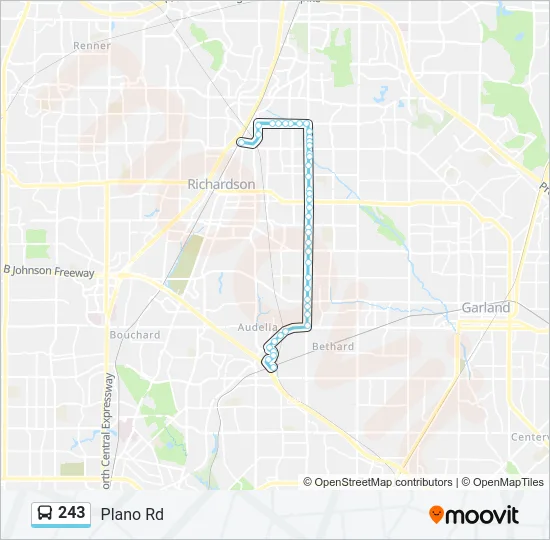 243 Bus Line Map