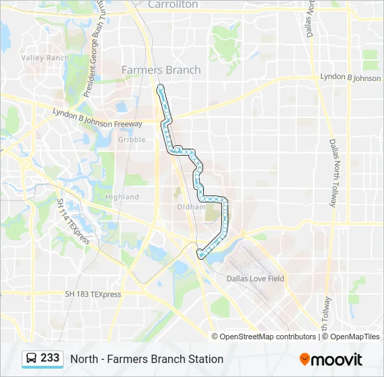 233 Bus Line Map